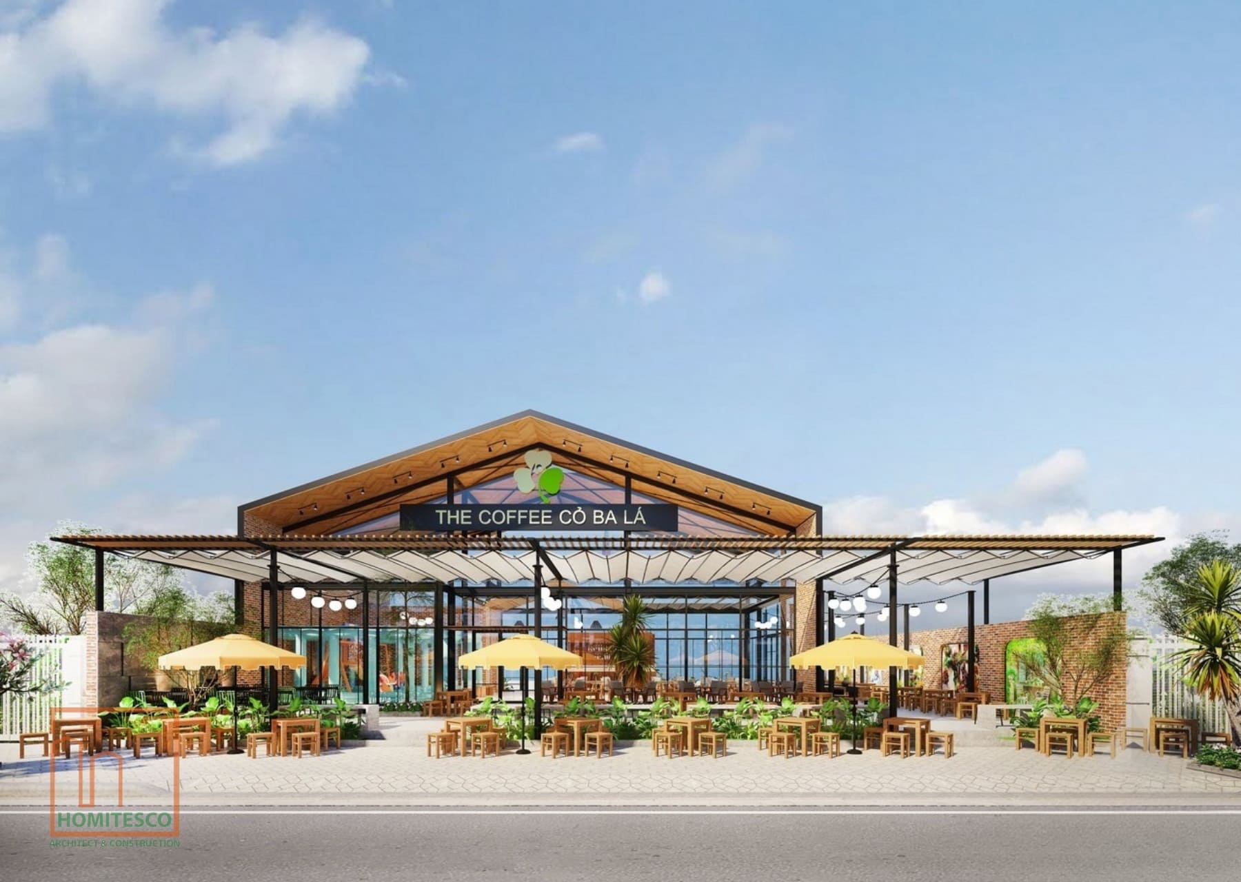 Thi Công Coffe Cỏ Ba Lá