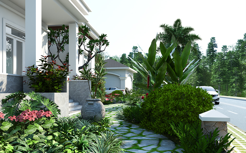 Biệt thự và cảnh quan